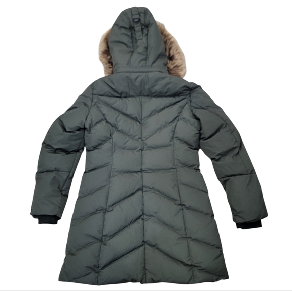 REDX Outerwear Hooded Puffer Jacket Green Mid-Length Winter Parka Women’s M - Picture 3 of 17